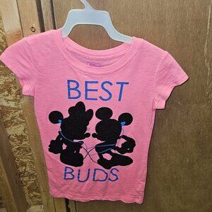 Disney Hot Pink T Shirt Minnie and Mickey - Best Buds